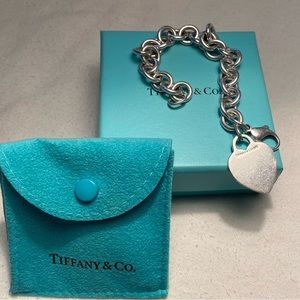 Tiffany & Co. Sterling Silver Heart Tag Charm Bracelet